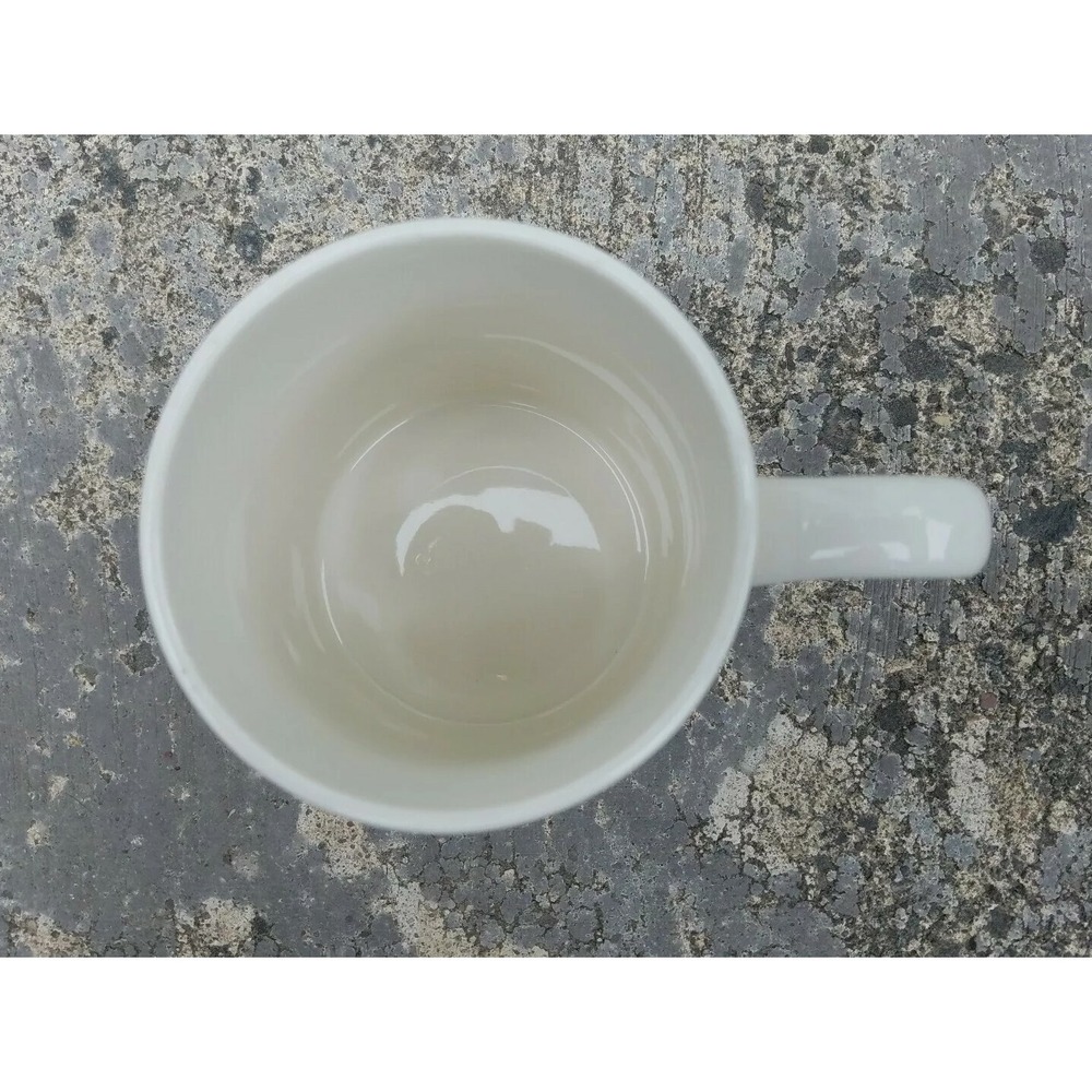Dogs leave pawprints on your Heart Ivory & Black Mug Cup by AR - Picture 3 of 4